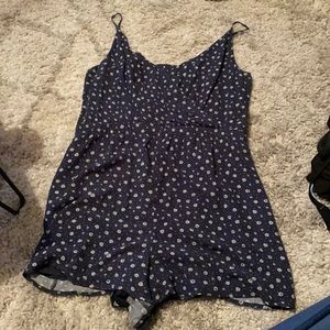 American Eagle Navy Floral Romper